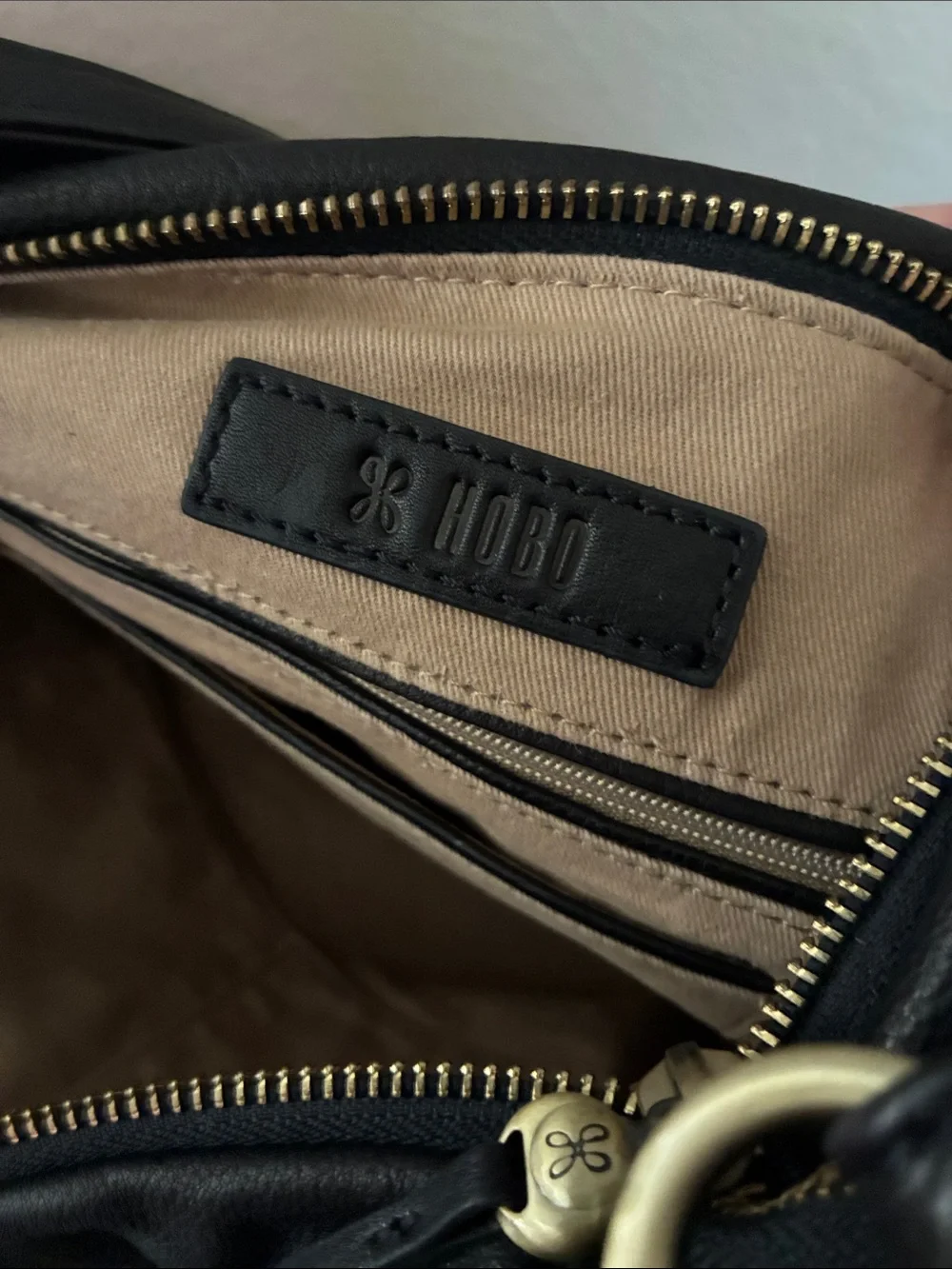 Hobo black Woven genuine Leather shoulder bag